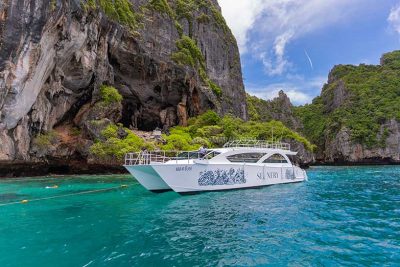 premium phi phi bamboo island tour speed catamaran